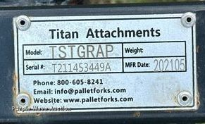 image for item ML9037 2021 Titan Attachments TSTGRAP  skid steer grapple bucket