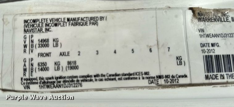 image for item ML9084 2013 International WorkStar 7300  bucket truck