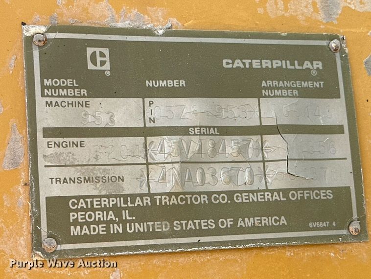 image for item ML9099 1985 Caterpillar 953  track loader