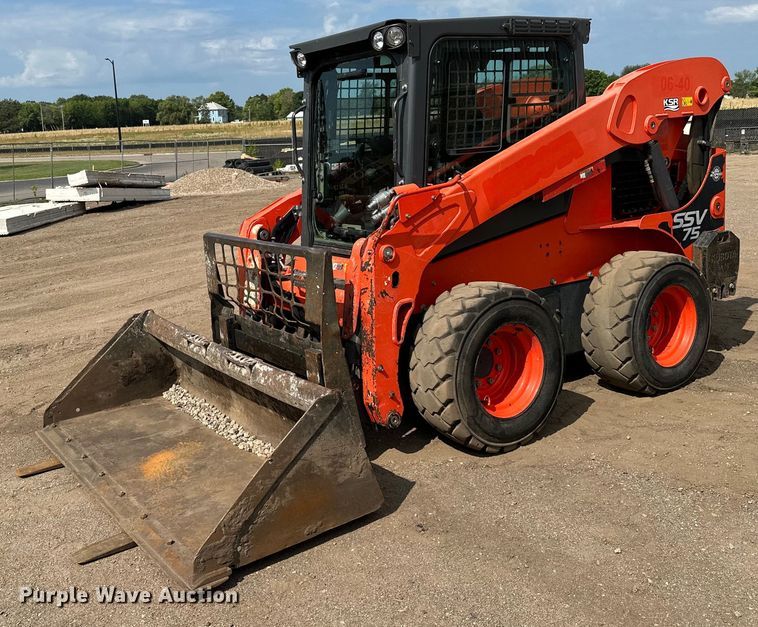 image for item MQ9308 2016 Kubota SSV75  skid steer loader