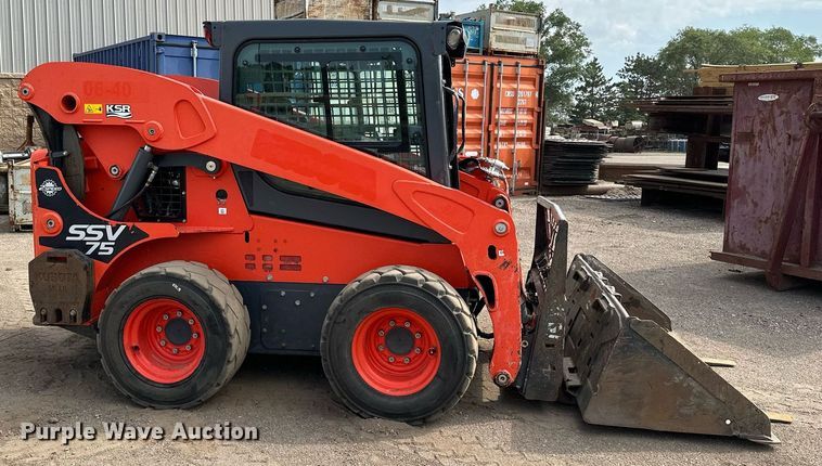 image for item MQ9308 2016 Kubota SSV75  skid steer loader