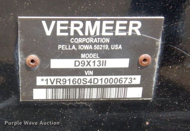 image for item MQ9316 2013 Vermeer D9X13 Series II  directional boring unit