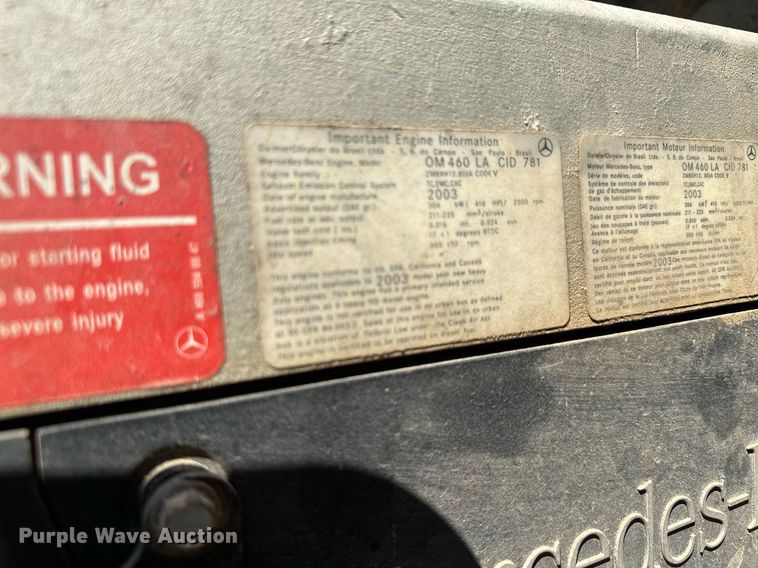 image for item MQ9322 2004 Sterling LT9500  truck cab and chassis