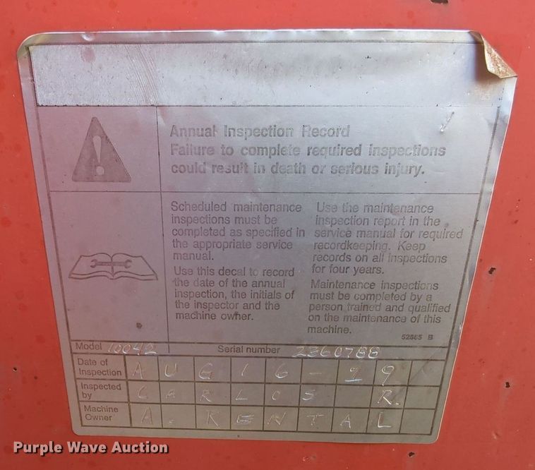 image for item MY9809 SkyTrak 10042  telehandler