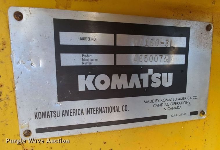 image for item MY9870 2008 Komatsu WA180-3L  wheel loader