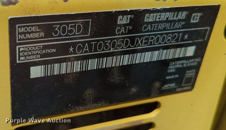 image for item MY9881 2011 Caterpillar 305D CR  mini excavator