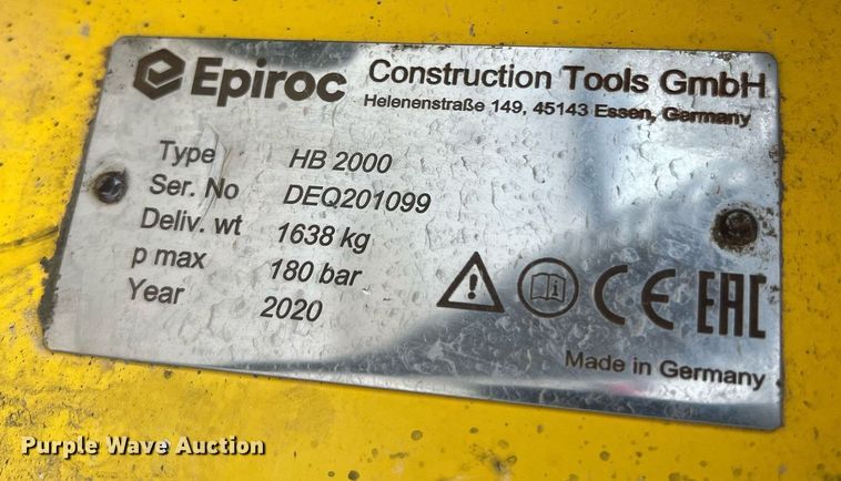 image for item NI9007 2020 Epiroc HB 2000  breaker