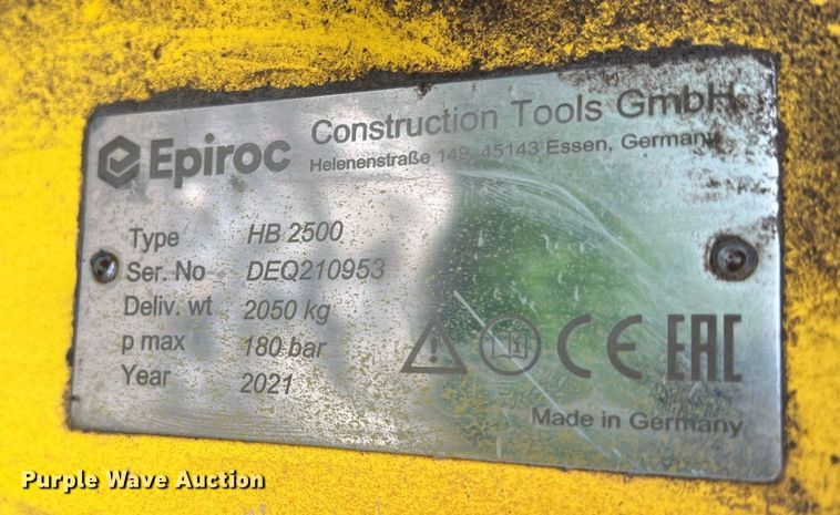 image for item NI9008 2021 Epiroc HB 2500  breaker