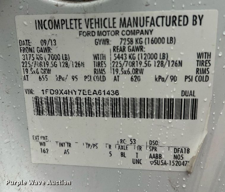 image for item NI9017 2014 Ford F450 Super Duty XL  dump flatbed truck