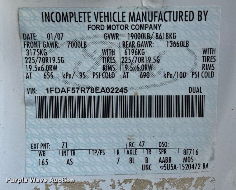 image for item NP9944 2008 Ford F550 Super Duty  bucket truck