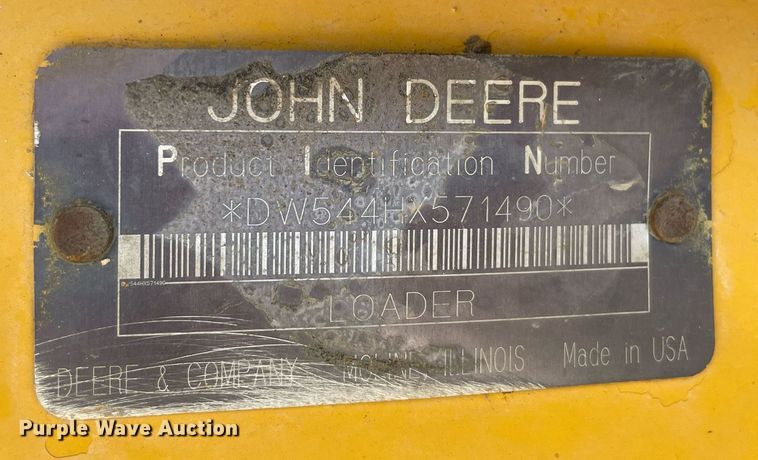 image for item NT9397 1999 John Deere 544H  wheel loader