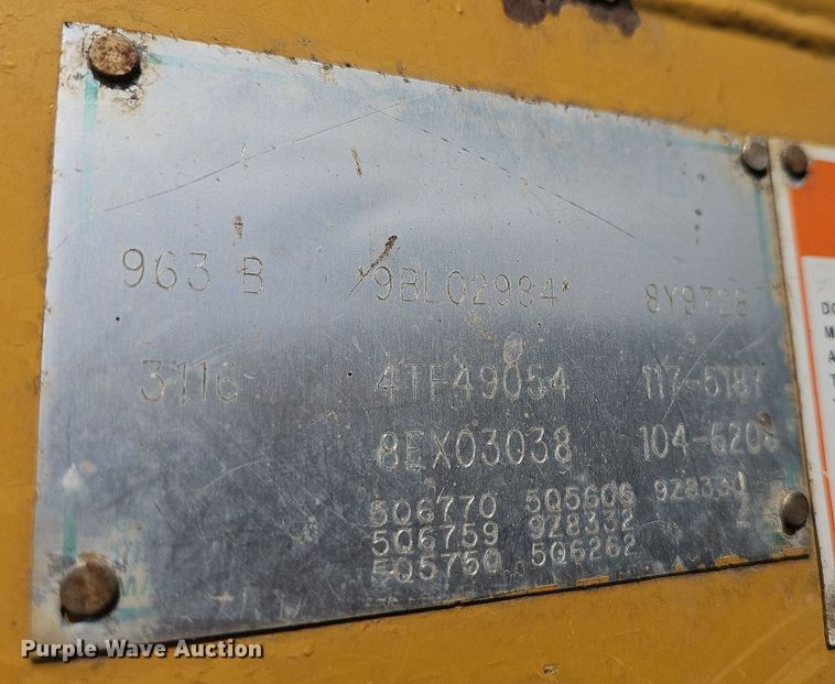 image for item NT9799 1999 Caterpillar 963B LGP  track loader