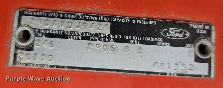 image for item NT9804 1979 Ford 9000  dump truck