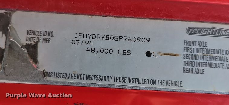 image for item NT9818 1995 Freightliner FLD  dump truck