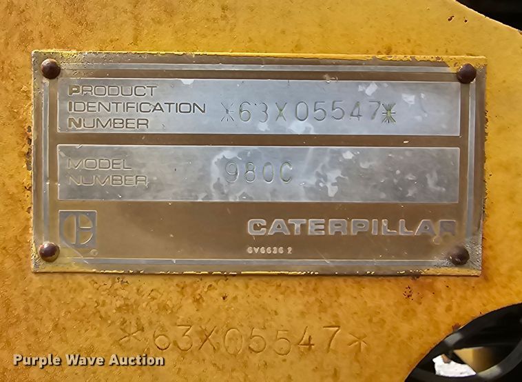 image for item NT9843 1984 Caterpillar 980C  wheel loader