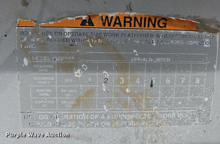 image for item NT9883 Skyjack SJ7027  scissor lift