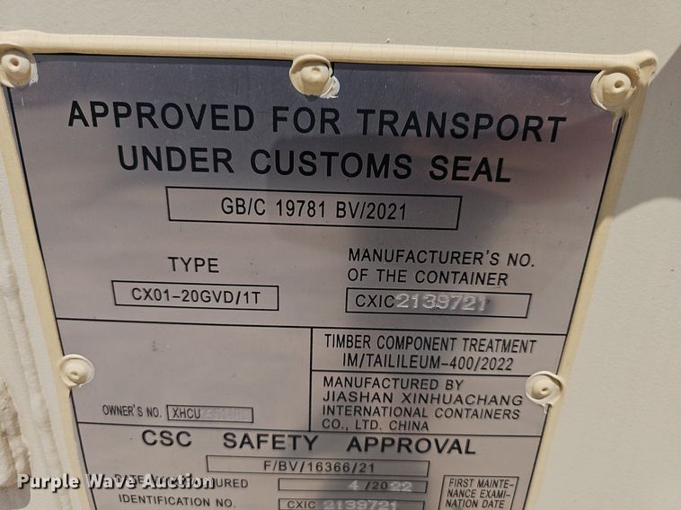 image for item NT9890 2022  shipping container