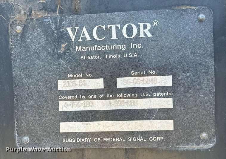 image for item OC9075 1996 International 2554  sewer jetter truck