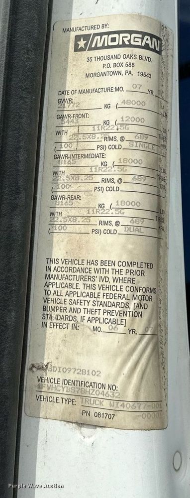 image for item OC9117 2008 Freightliner Business Class M2  dump truck