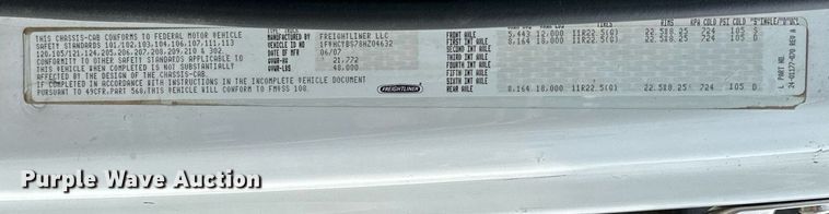 image for item OC9117 2008 Freightliner Business Class M2  dump truck