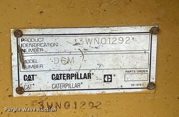 image for item OK9730 1998 Caterpillar D6M XL  dozer