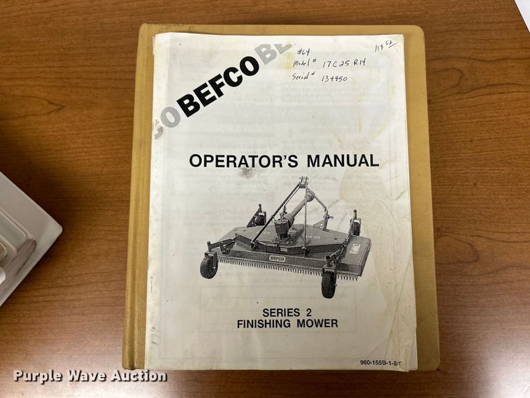 image for item OK9731 Befco  batwing finish mower