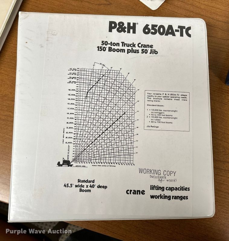 image for item OK9732 1973 P&H 650ATC  crane