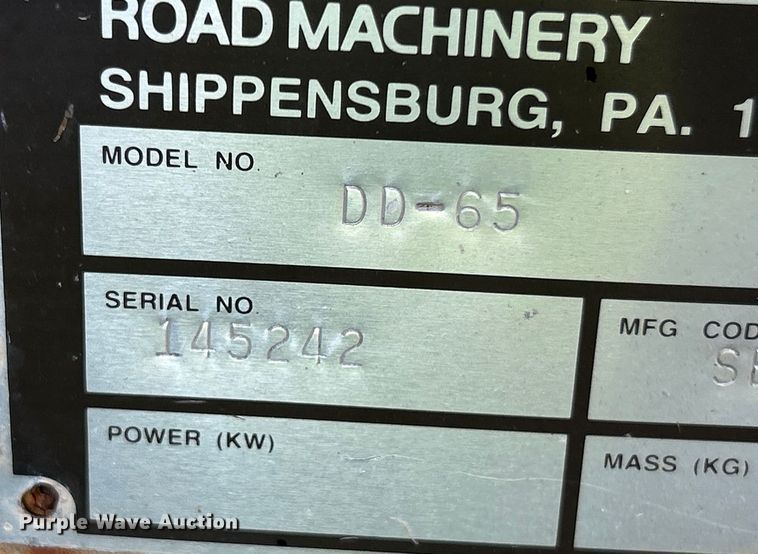 image for item OK9745 1996 Ingersoll Rand DD-65  double drum vibratory roller