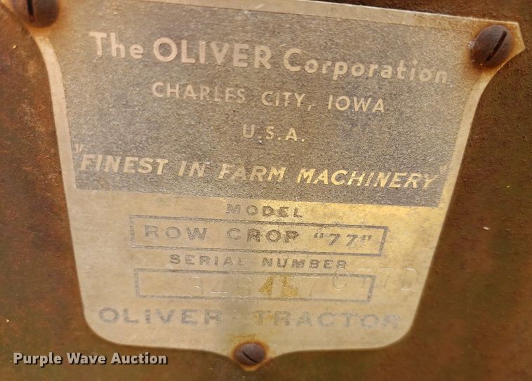 image for item DO2996 1951 Oliver 77  tractor