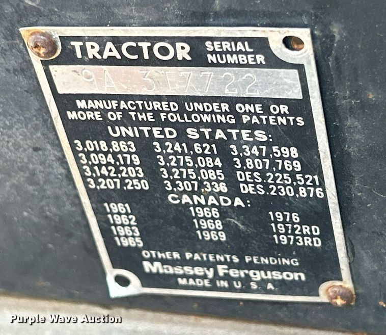 image for item DQ0888 1979 Massey Ferguson 275  tractor