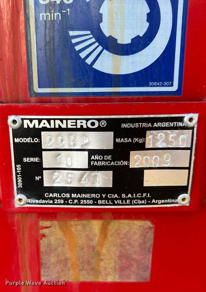 image for item DQ2143 2009 Mainero 2230  grain bagger