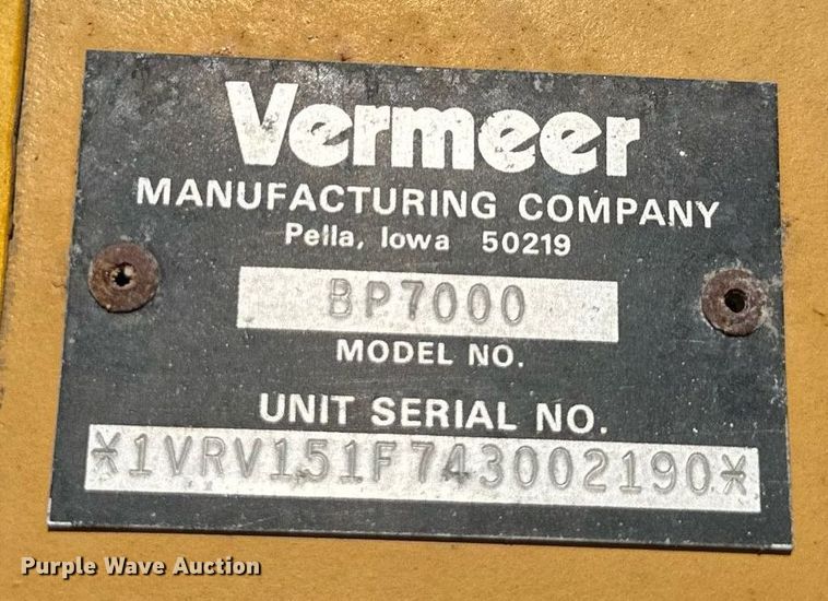 image for item DS2184 2004 Vermeer BP7000  bale processor
