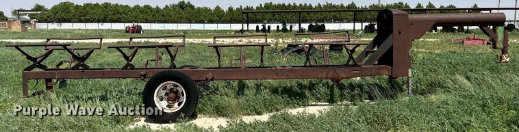 image for item KM9877 Shop built  hay bale trailer