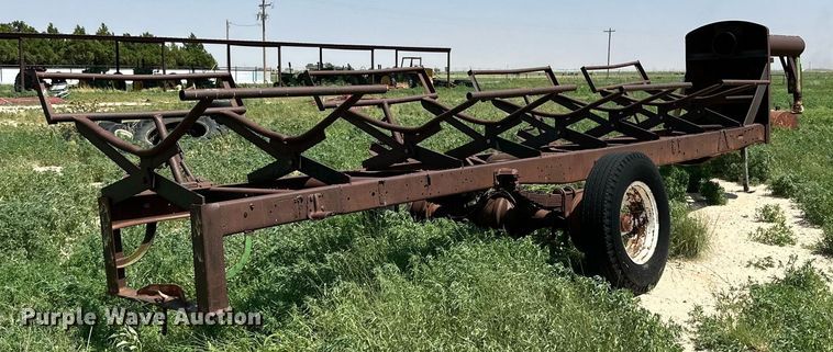 image for item KM9877 Shop built  hay bale trailer