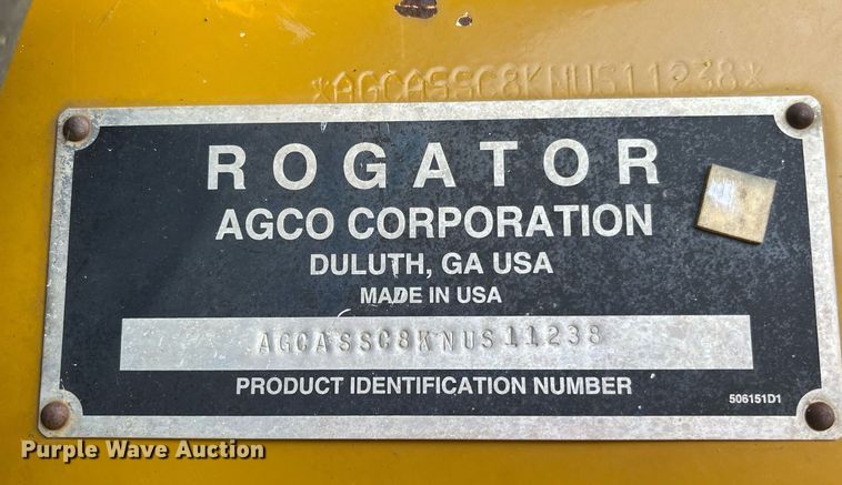 image for item KV9950 2009 Ag-Chem RoGator 1084SSC  sprayer
