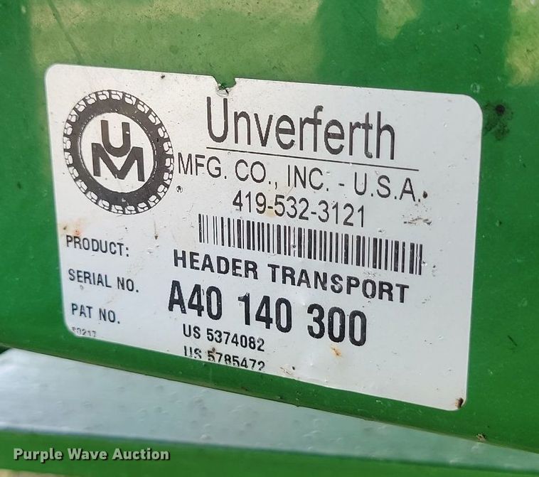 image for item LQ9090 Unverferth HT 25  header trailer