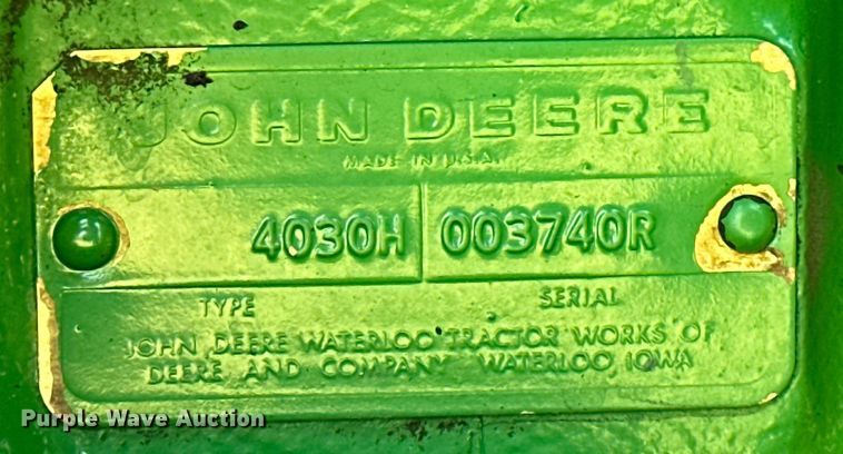 image for item ML9137 1973 John Deere 4030H  tractor