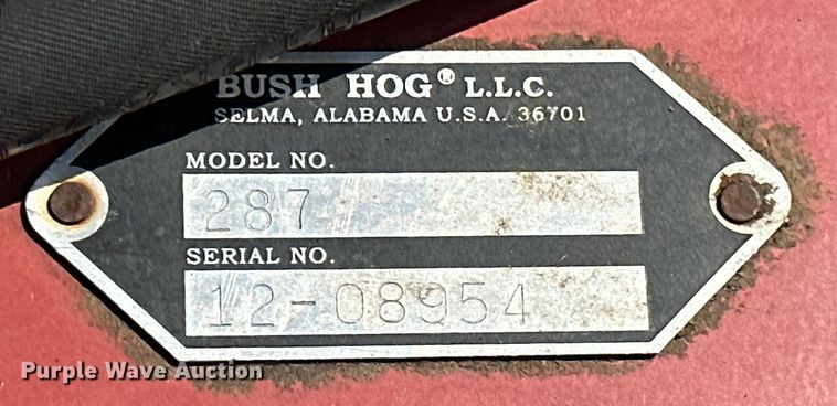 image for item ML9138 Bush Hog 287  rotary mower