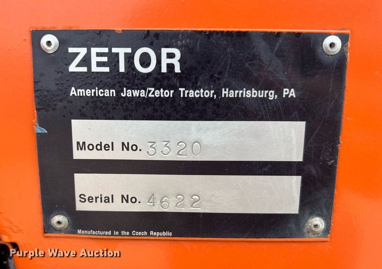 image for item NA9080 Zetor 3320  tractor