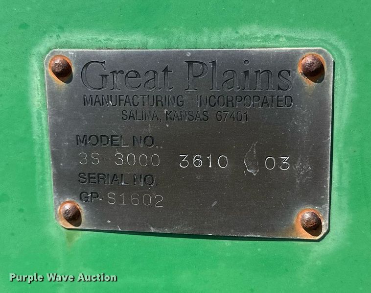 image for item NP9976 Great Plains 3S-3000  grain drill