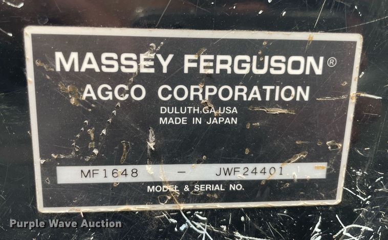 image for item NT9436 2011 Massey Ferguson 1648  MFWD tractor