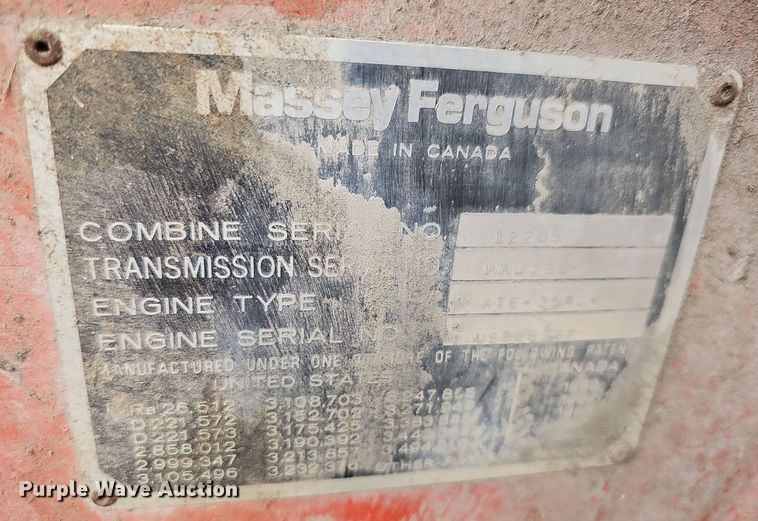 image for item NT9800 Massey Ferguson 760  combine