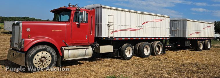 image for item NT9912 1988 International F9370  grain truck with trailer