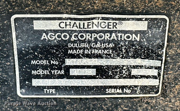 image for item OC9139 2008 Challenger MT665B  MFWD tractor