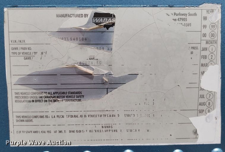 image for item DO2946 1999 Wabash  refrigerated van trailer