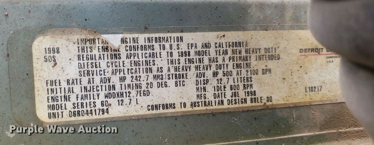 image for item DO3046 1999 Western Star 4900  dump truck