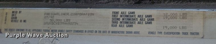 image for item DP2307 1993 Freightliner FLD120  semi truck