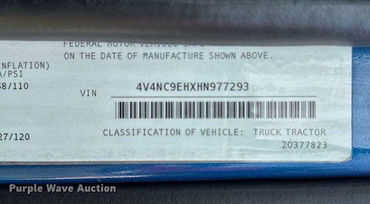 image for item DP3166 2017 Volvo VNL  semi truck