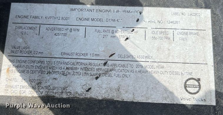 image for item DQ2140 2020 Volvo VNL860  semi truck