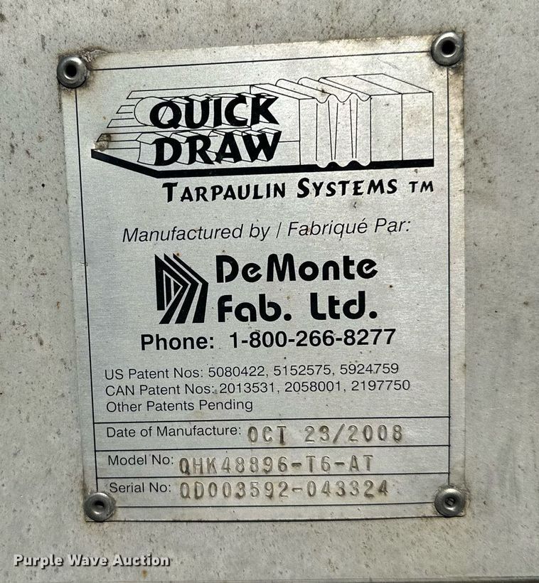 image for item DQ7336 1998 Transcraft  side curtain trailer